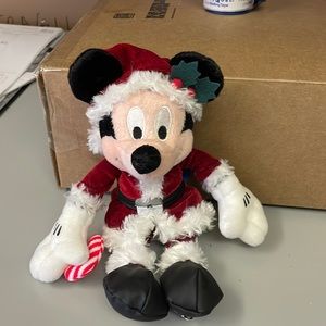 2002 Santa Mickey bean bag.